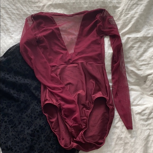 Yumiko Other - Long Sleeve Mesh Ballet Leotard